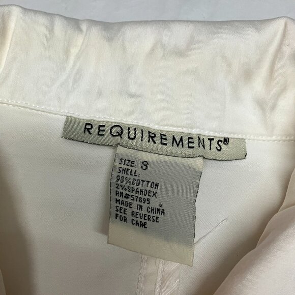 Requirements Womens White Long Sleeve Fitted Summer‎ Button Up Jacket Size S - Picture 3 of 4
